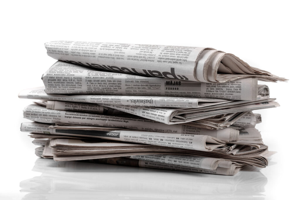 Stack of newspapers